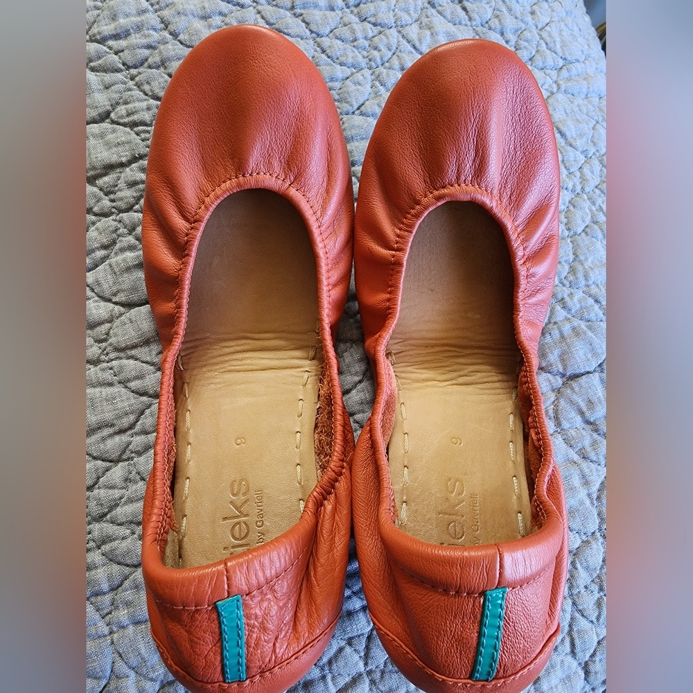 Tieks Tangerine Size 9 Excellent Condition